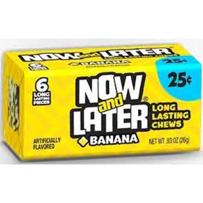 NOW & LATER CANDY BANANA CANDY 24CT/PACK